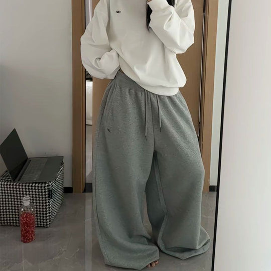 Women's Casual Retro Wide Leg Loose Hip Hop Streetwear Trousers